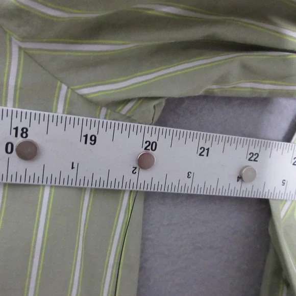 Tuckernuck Pomander Place Rohan Shirt Dress Small Green Stripe Pockets Shift NWT - Picture 9 of 13